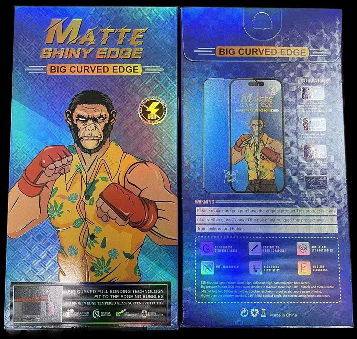 Bright Edge Matte Full Tempered Glass For iPhone 14 Pro